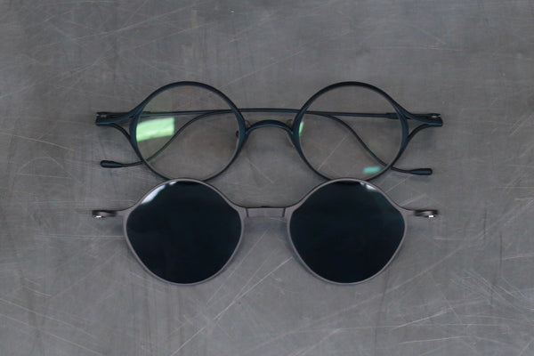 Rigards X The Viridi-Anne collaboration detachable sunglasses RG1022TVA RG-RG1022TVA-SLHTML dark blue gray frame transparent blue lenses